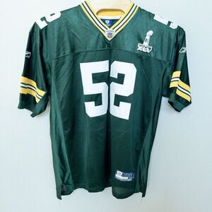 Reebok Stitched On Field‎ Super Bowl XLV Badge Packers Clay Matthews Sz 54